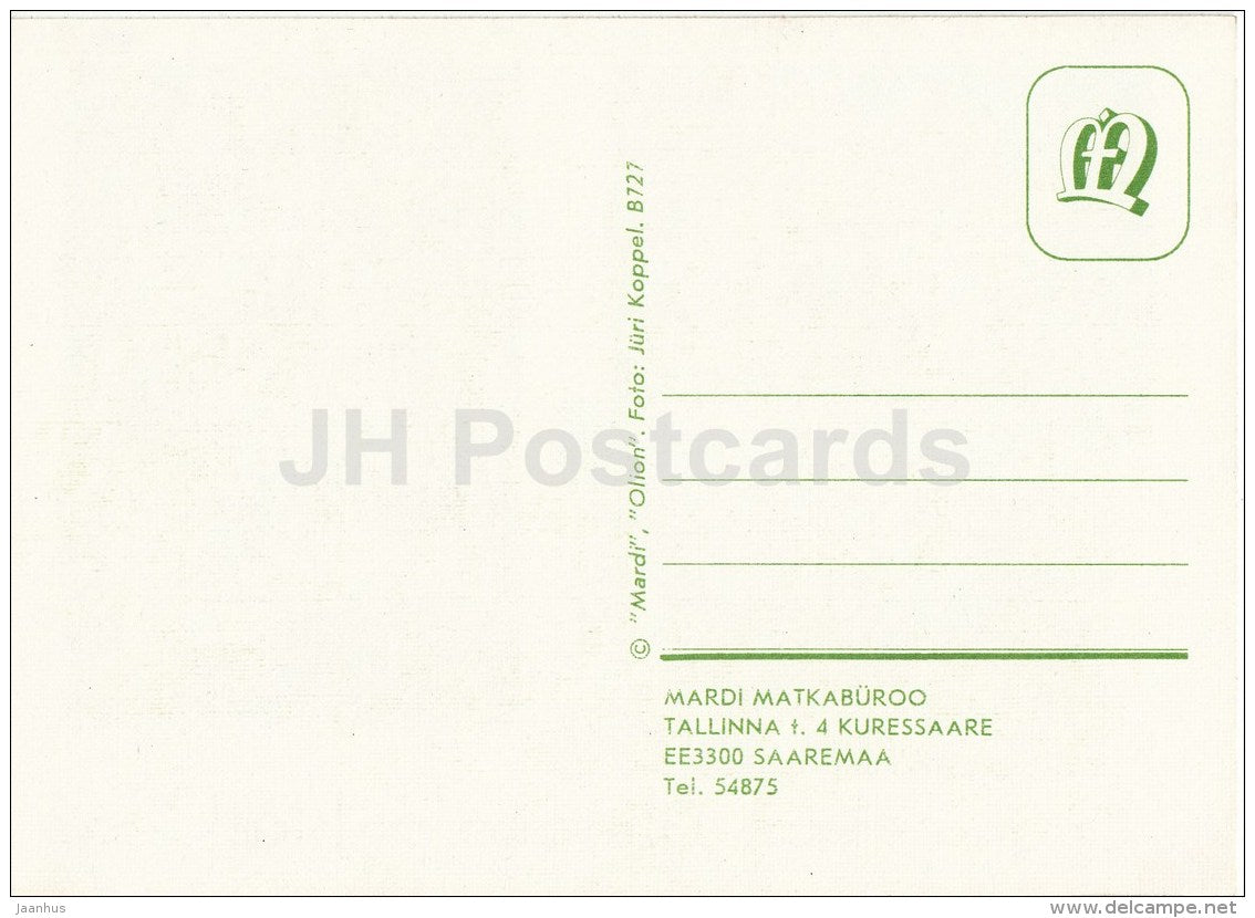 Ninase Holiday Village - cliff - flower - Saaremaa - 1990s - Estonia - unused - JH Postcards