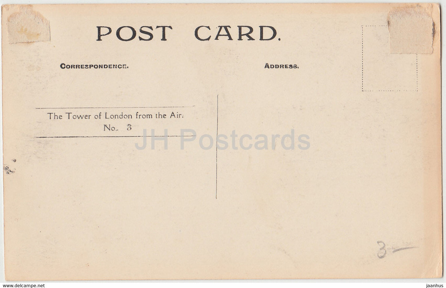 London - Tower of London from the Air - 3 - old postcard - England - United Kingdom - unused