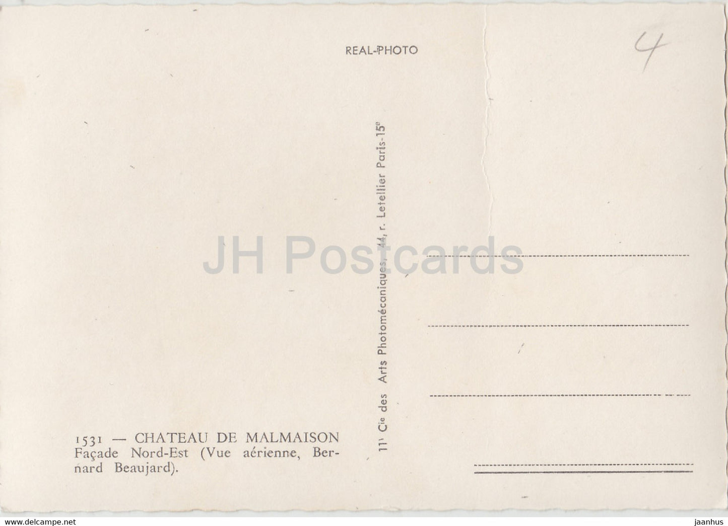 Chateau de Malmaison - Fassade Nord Est - Vue aerienne - Schloss - Frankreich - unbenutzt