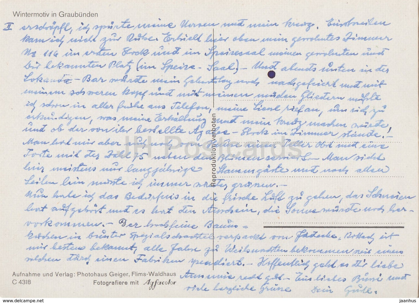 Wintermotiv in Graubunden - Switzerland - used