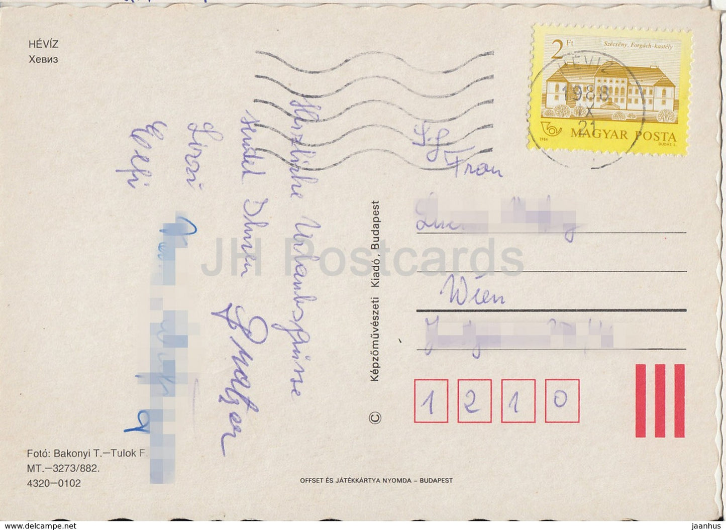 Heviz - spa - hôtel - multiview - 1988 - Hongrie - occasion