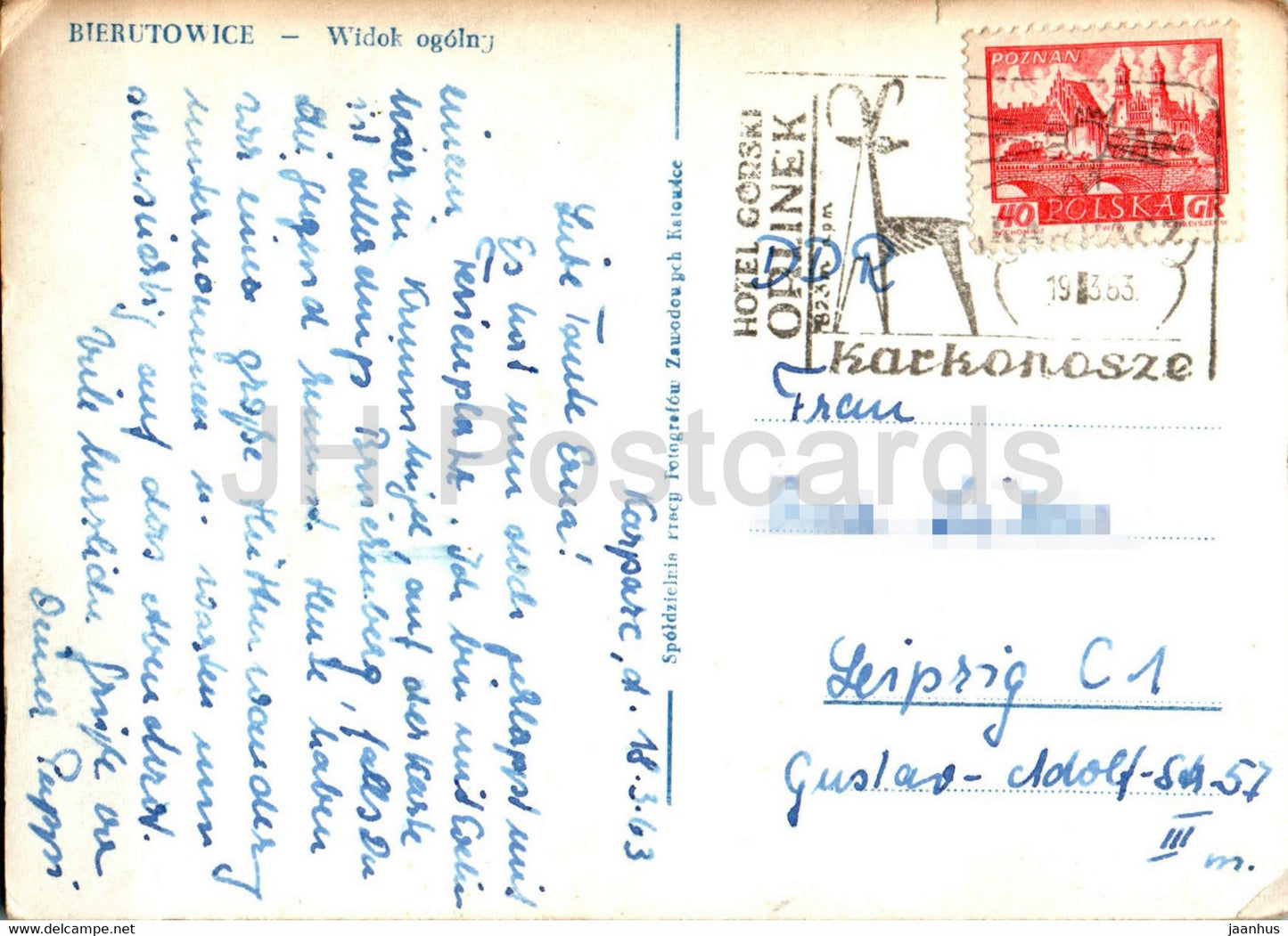 Bierutowice - Widok Ogolny - general view - 1963 - Poland - used