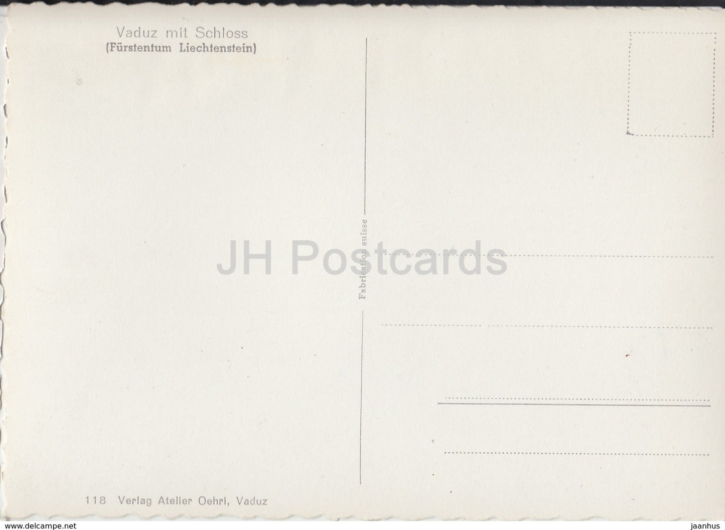Fürstentum Liechtenstein - Vaduz mit Schloss - castle - 118 - Liechtenstein - unused
