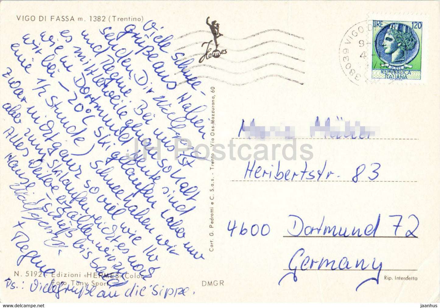 Saluti da Vigo di Fassa - 1979 - Italie - occasion