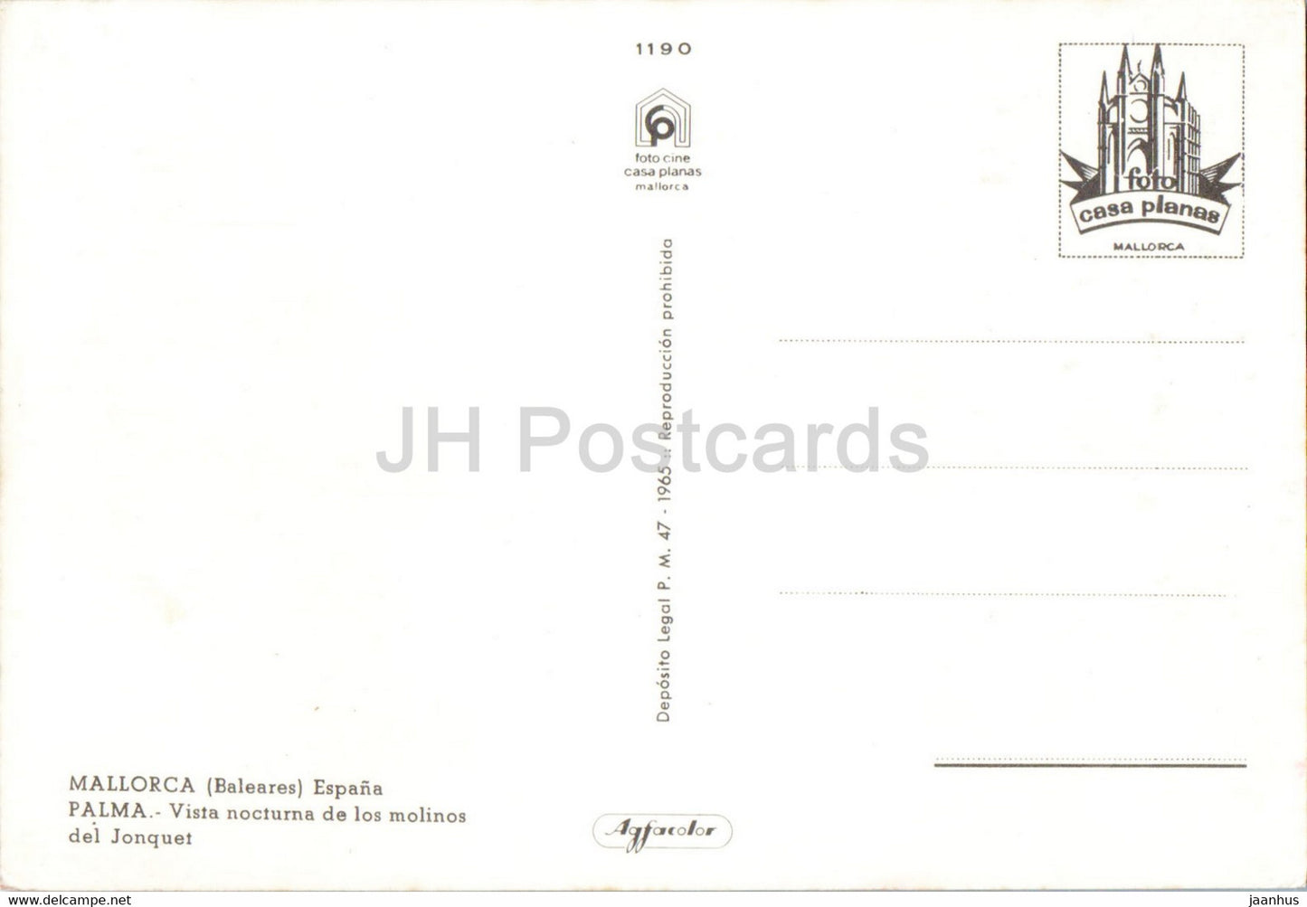 Majorque - Vista nocturna de los molinos del Jonquet - moulin à vent - Espagne - inutilisé