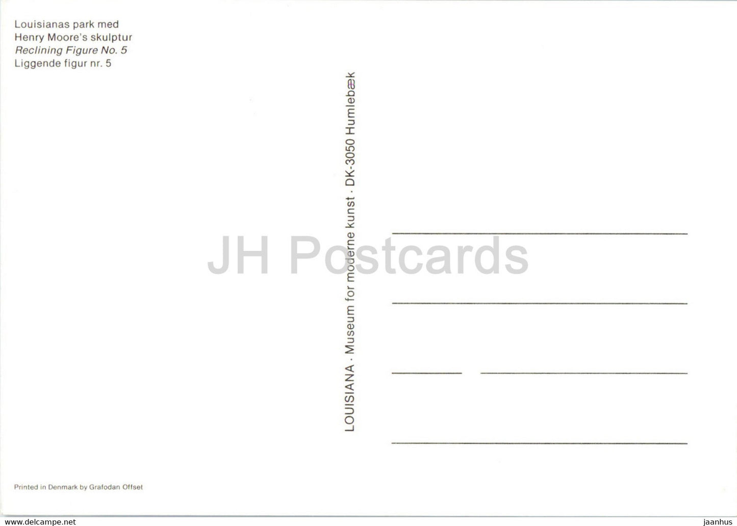 sculpture by Henry Moore - Recicling Figure No 5 - Louisiana Museum of Modern Art - English art - Denmark - unused