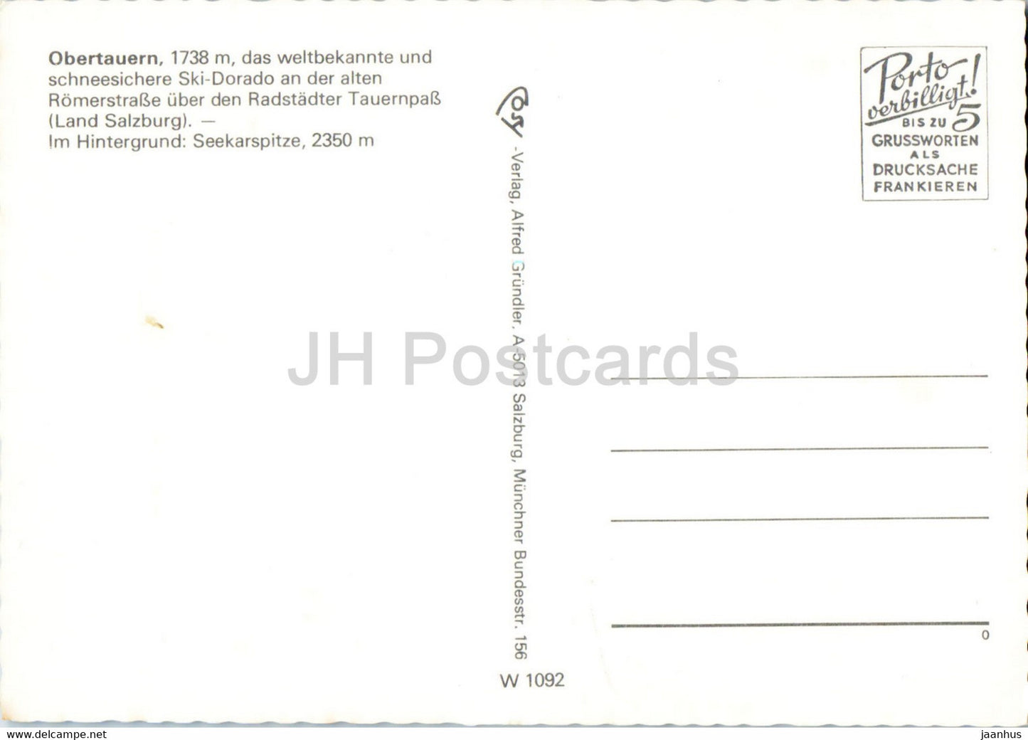 Obertauern 1738 m - Seekarspitze 2350 m - Autriche - inutilisé