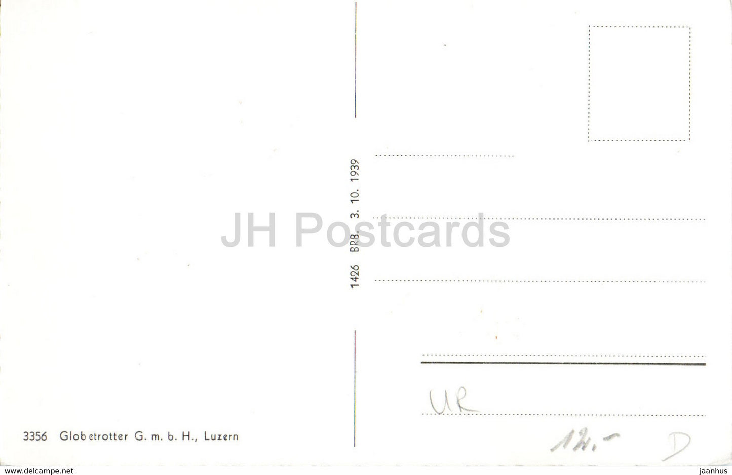 Andermatt gegen Oberalp - 3356 - carte postale ancienne - 1939 - Suisse - inutilisée