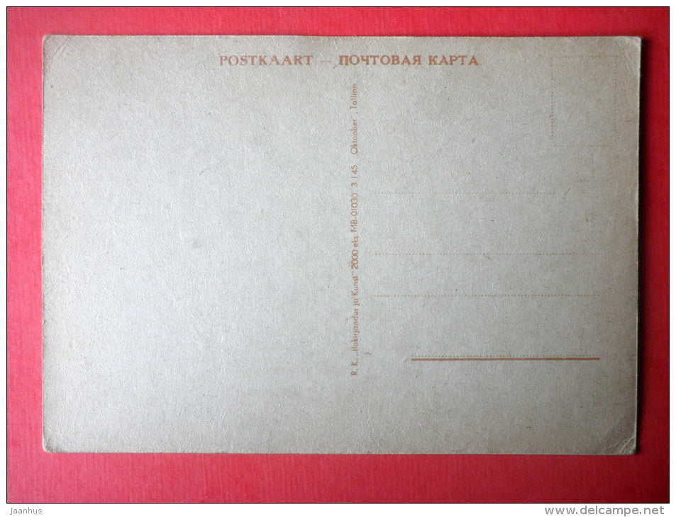 Dam - river - Narva - old postcard - Estonia USSR - unused - JH Postcards