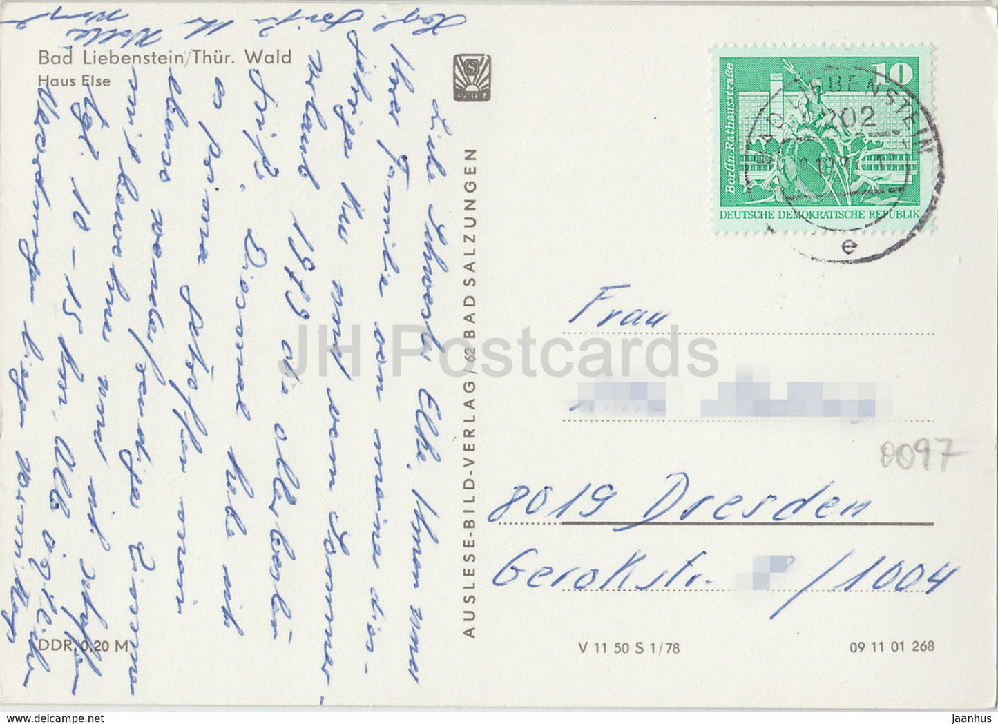 Bad Liebenstein - Haus Else - Deutschland DDR - gebraucht