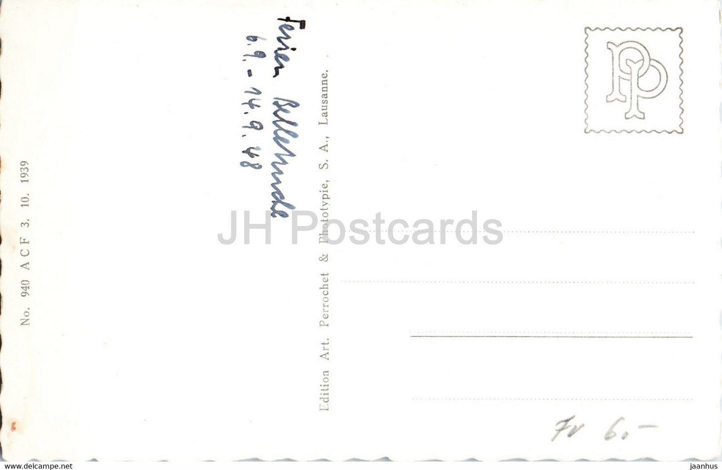 Rolle - Le Chateau - 3574 - château - carte postale ancienne - 1948 - Suisse - occasion