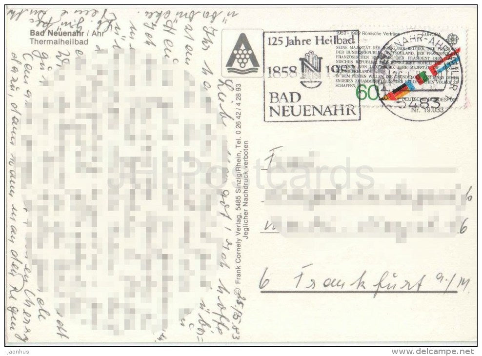 Bad Neuenahr - Germany - 1983 gelaufen - JH Postcards