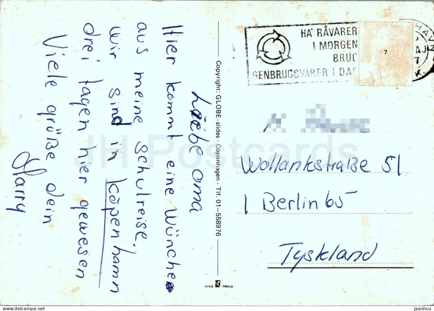 Copenhague - Kobenhavn - navire - bateau - église - place de la vieille ville - multiview - 7 - Danemark - utilisé