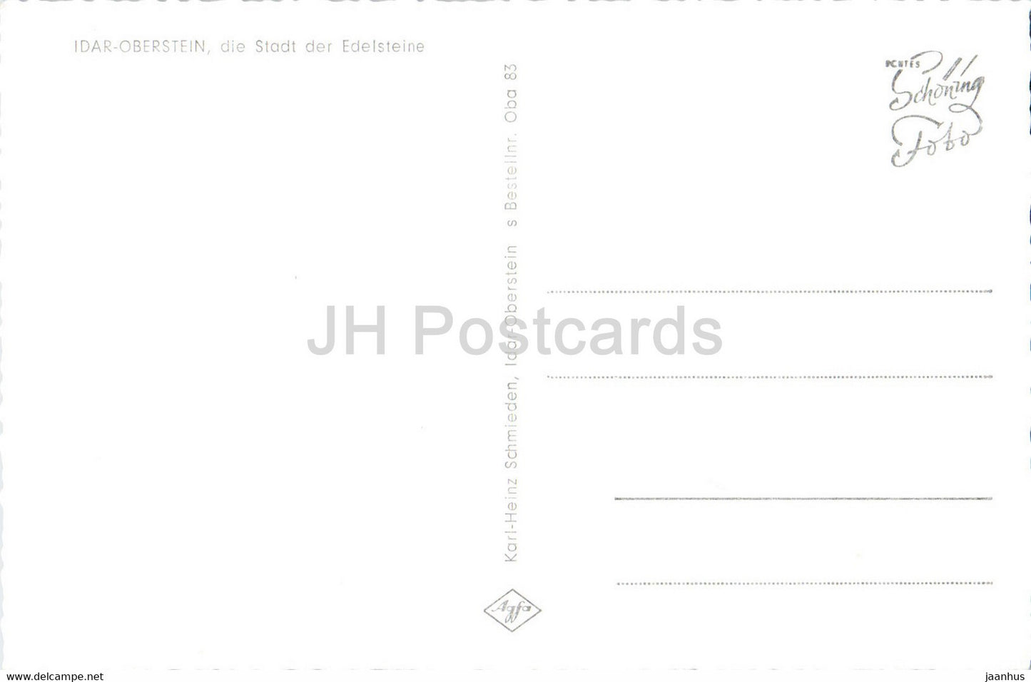 Gruss aus Idar Oberstein - Felsenkirche - Burgruine - old postcard - Germany - unused