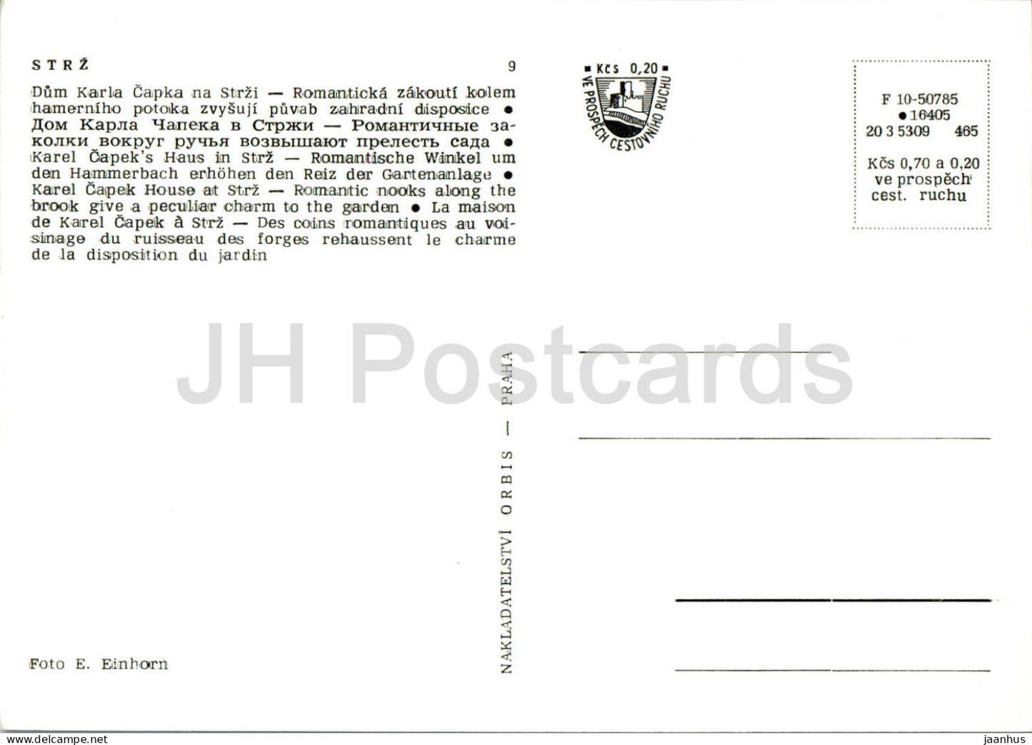 Strz - Czech writer Karel Capek House - romantics nook - museum - Czech Repubic - Czechoslovakia - unused