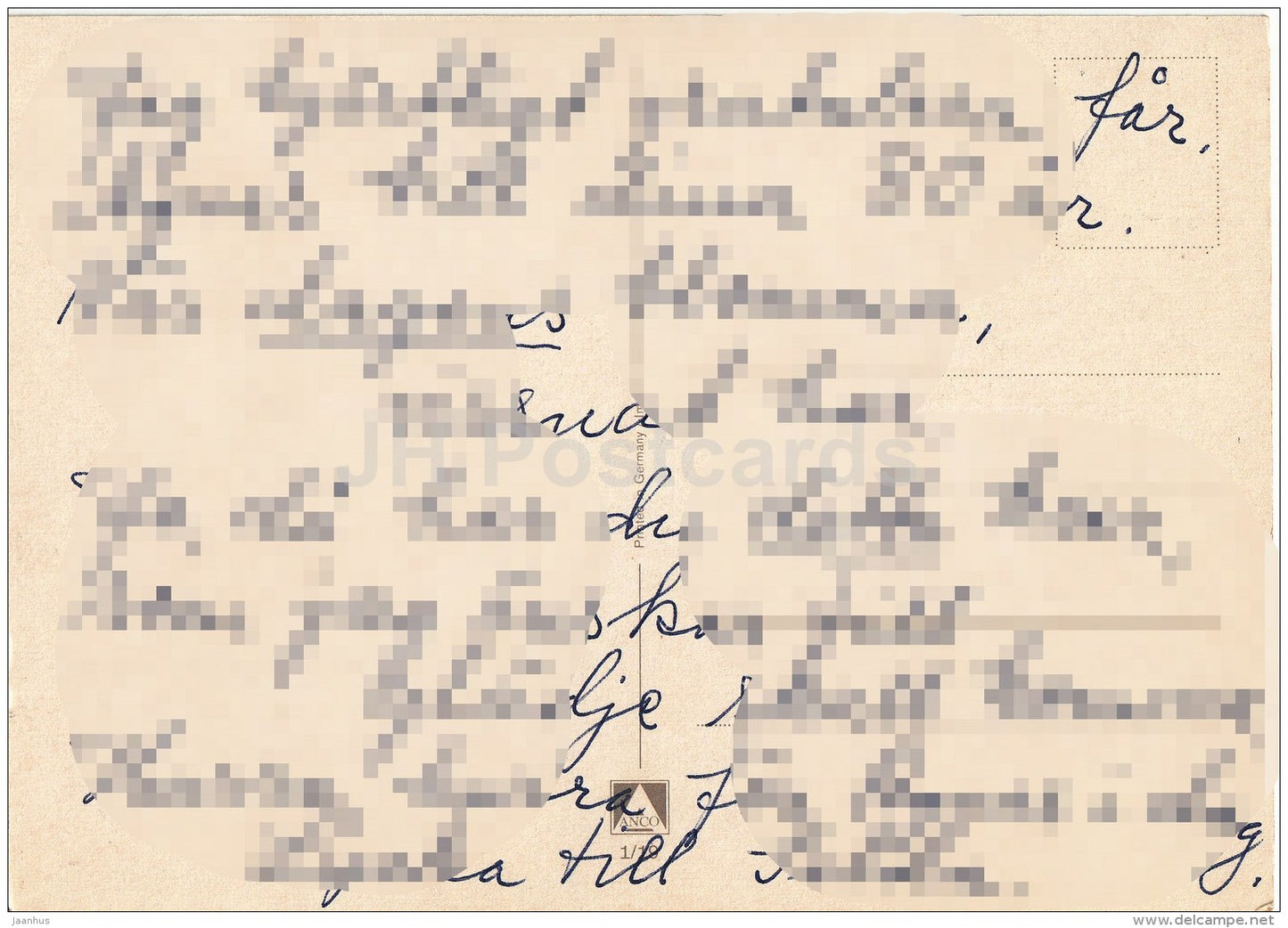 Birthday Greeting Card - lily-of-the-valley - flowers - Sweden - used - JH Postcards