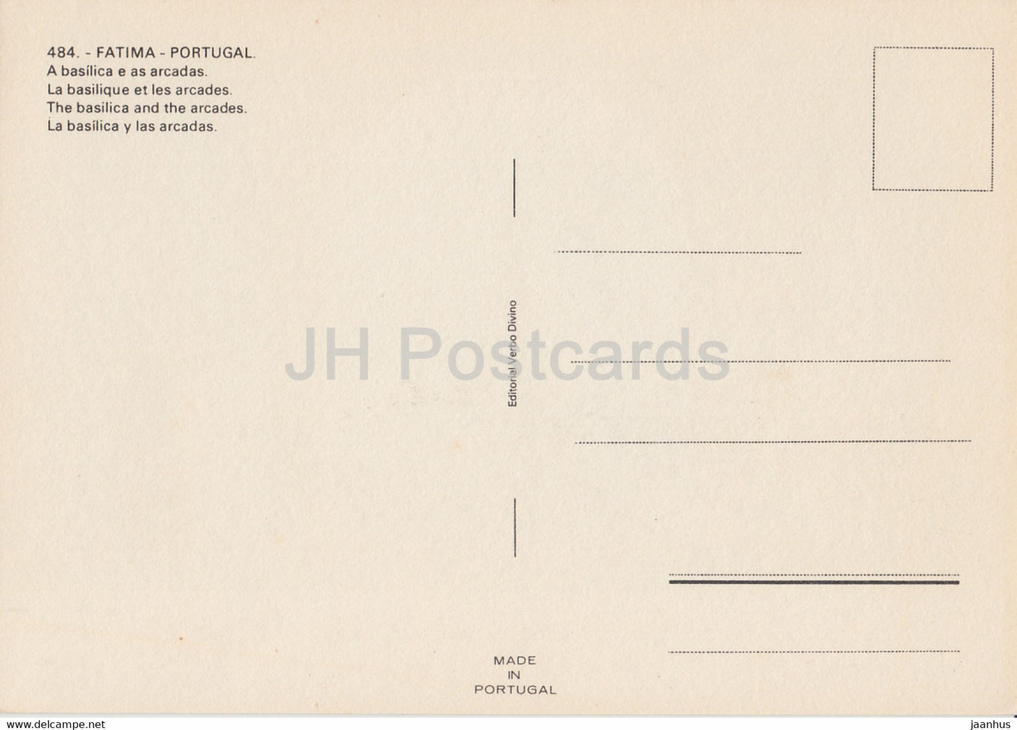 Fatima - A basilica e as arcadas - The basilica and the arcades - multiview - 484 - Portugal - unused