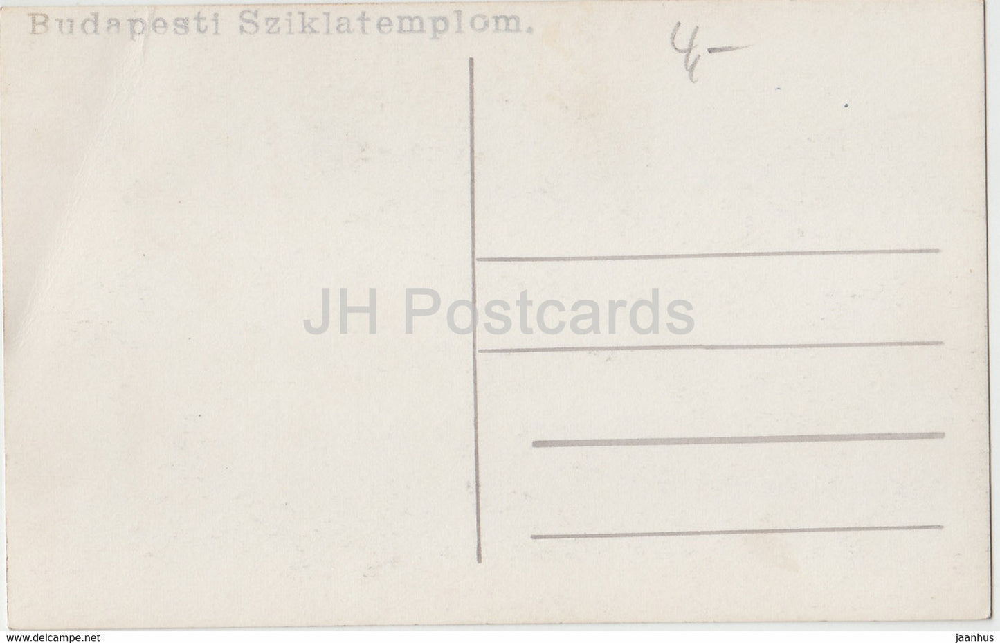 Budapest - Budapesti Sziklatemplom - carte postale ancienne - Hongrie - inutilisée