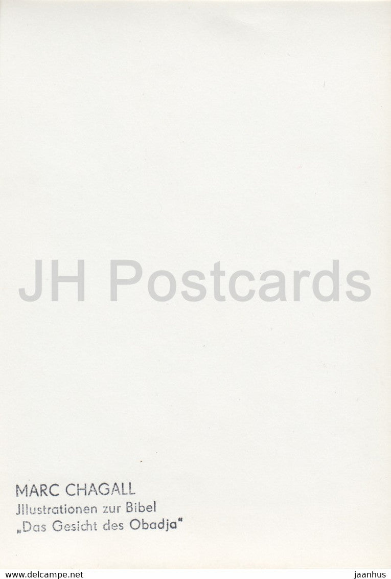 Illustration von Marc Chagall - Illustration zur Bibel - Das Gesicht des Obadja - Russische Kunst - Deutschland - unbenutzt