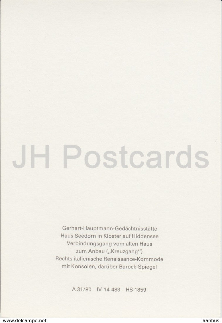 Hiddensee - Verbindungsgang - Gerhart Hauptmann Gedachtnisstatte - memorial - writer - DDR Germany - unused