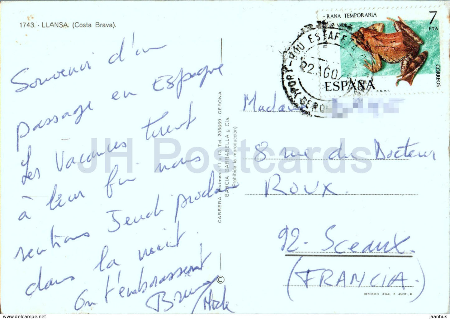 Llansa - Costa Brava - Karte - Multiview - 1743 - 1975 - Spanien - gebraucht