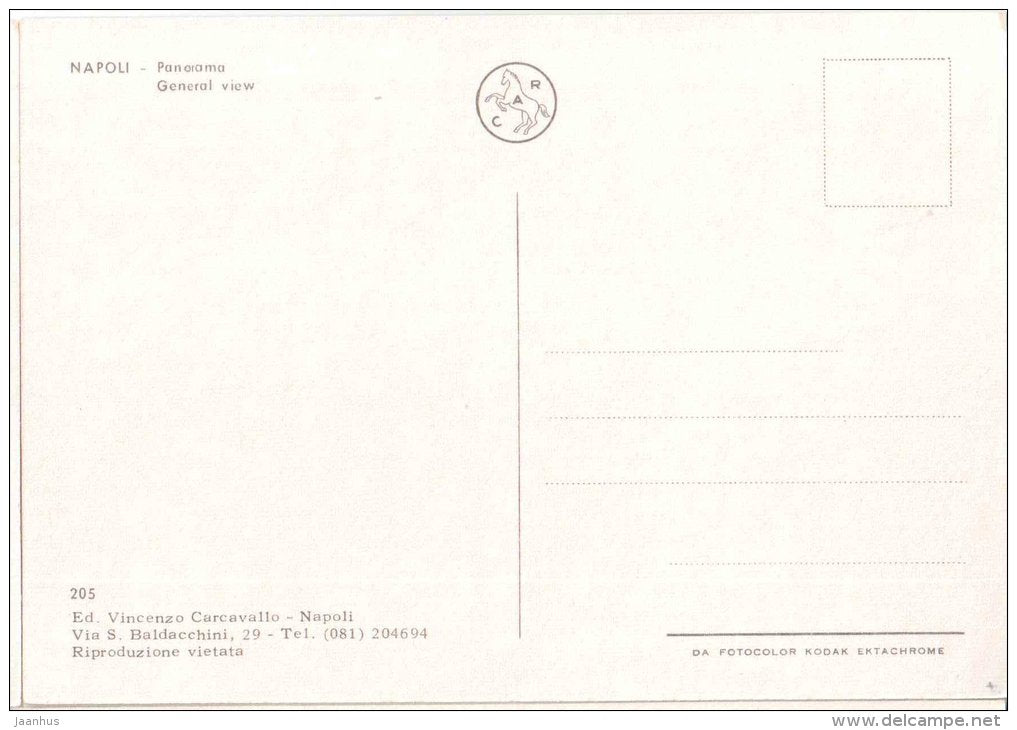 panorama - Napoli - Naples - Campania - 205 - Italia - Italy - unused - JH Postcards