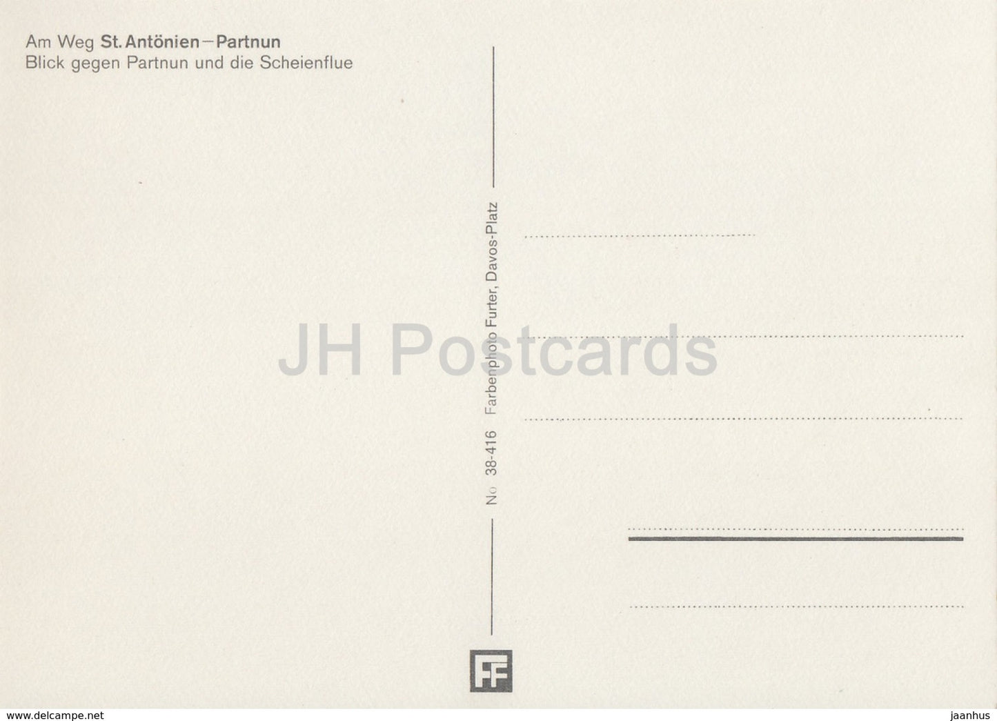 Am Weg St Antonien Partnun - Blick gegen Partnun und die Scheienflue - cow - Switzerland - unused