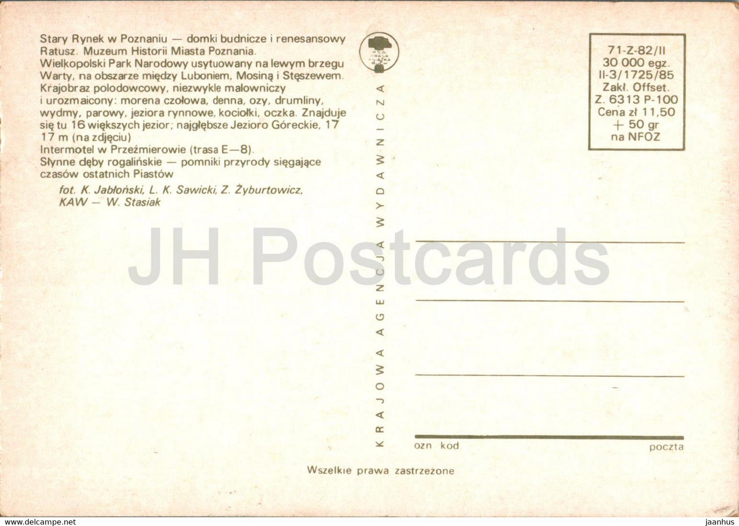 Poznan i okolice - Poznan and surroundings - multiview - Poland - unused