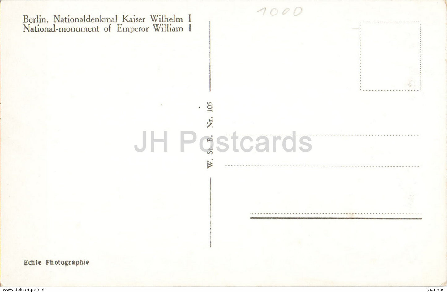 Berlin - Nationaldenkmal Kaiser Wilhelm I - horse - old postcard - Germany - unused