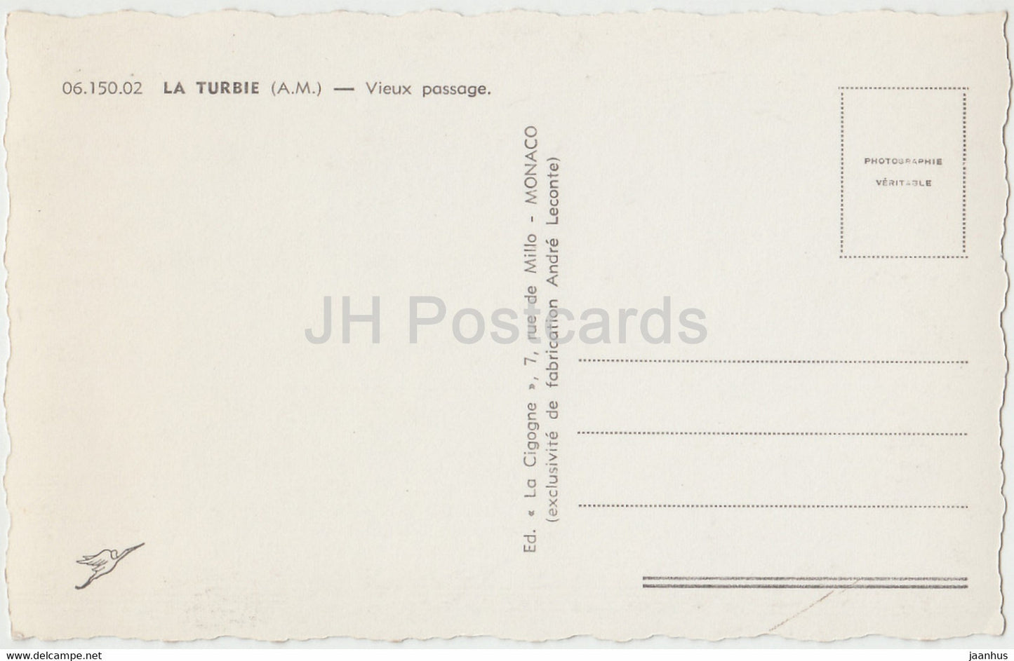 La Turbie - Vieux Passage - alte Postkarte - Frankreich - unbenutzt