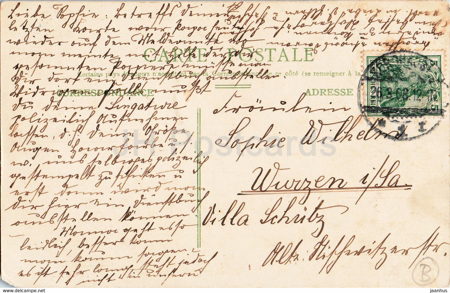 Nizza - Quadratische Gambetta - 146 - alte Postkarte - 1908 - Frankreich - gebraucht