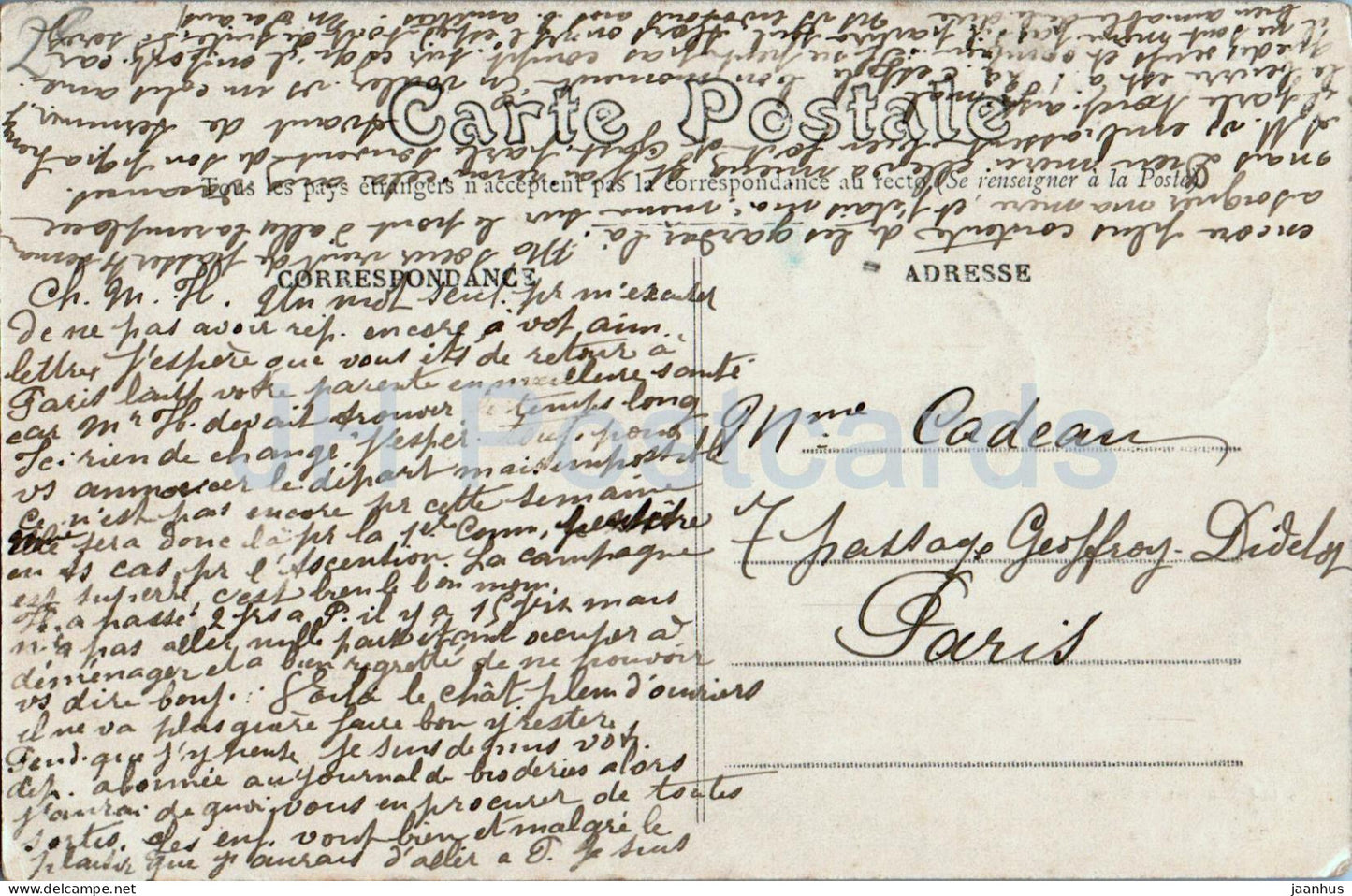 Coudrecieux - 4 Perspective du Chateau de la Pierre - Au Fonds les Communs - Alte Schlosspostkarte - 1914 - Frankreich - gebraucht