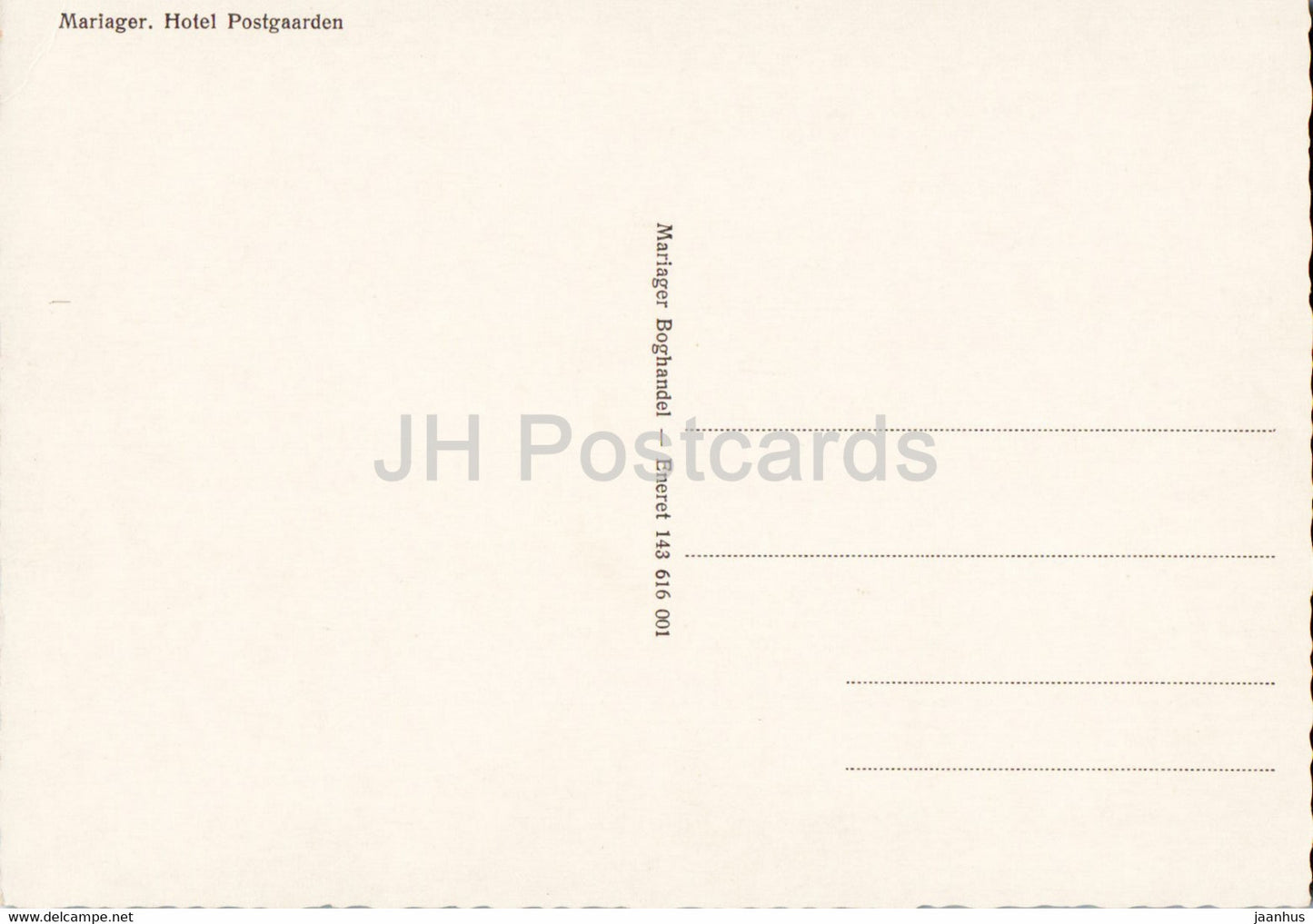 Mariager - Postamt - Dänemark - unbenutzt