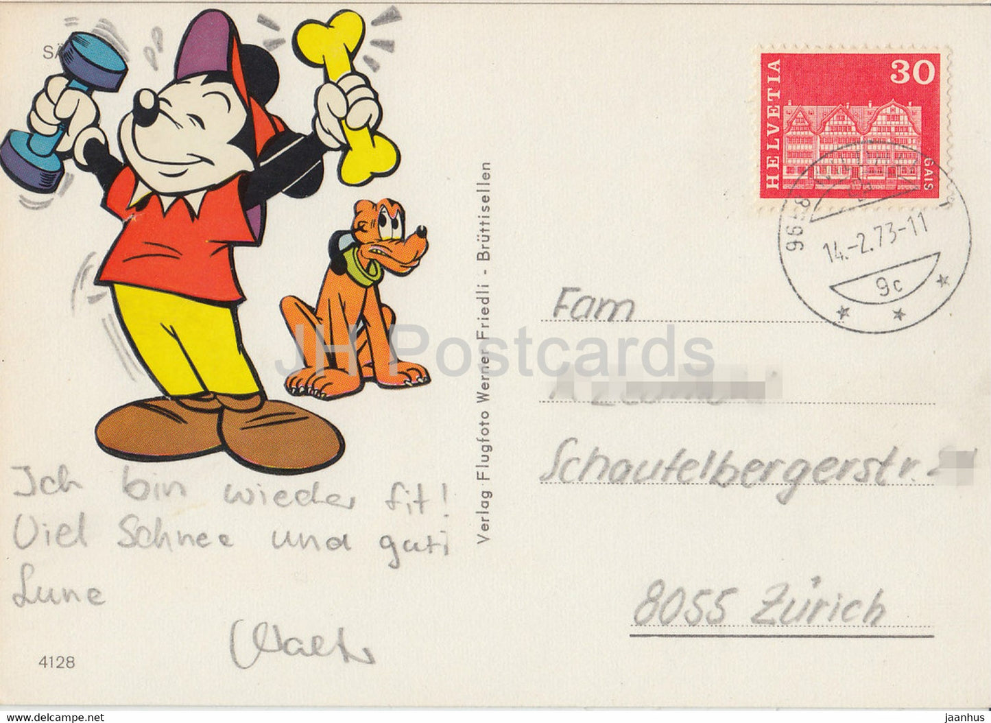 Vue sur la montagne - 4128 - 1973 - Suisse - d'occasion