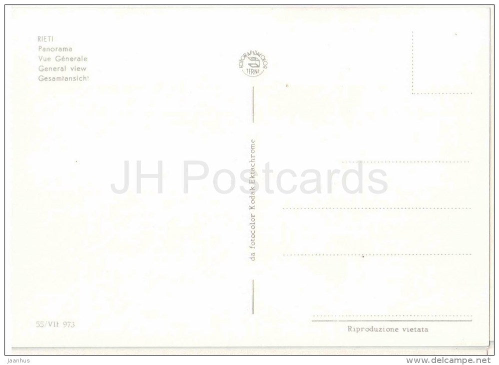 panorama - Rieti - Lazio - 55/VII 973 - Italia - Italy - unused - JH Postcards