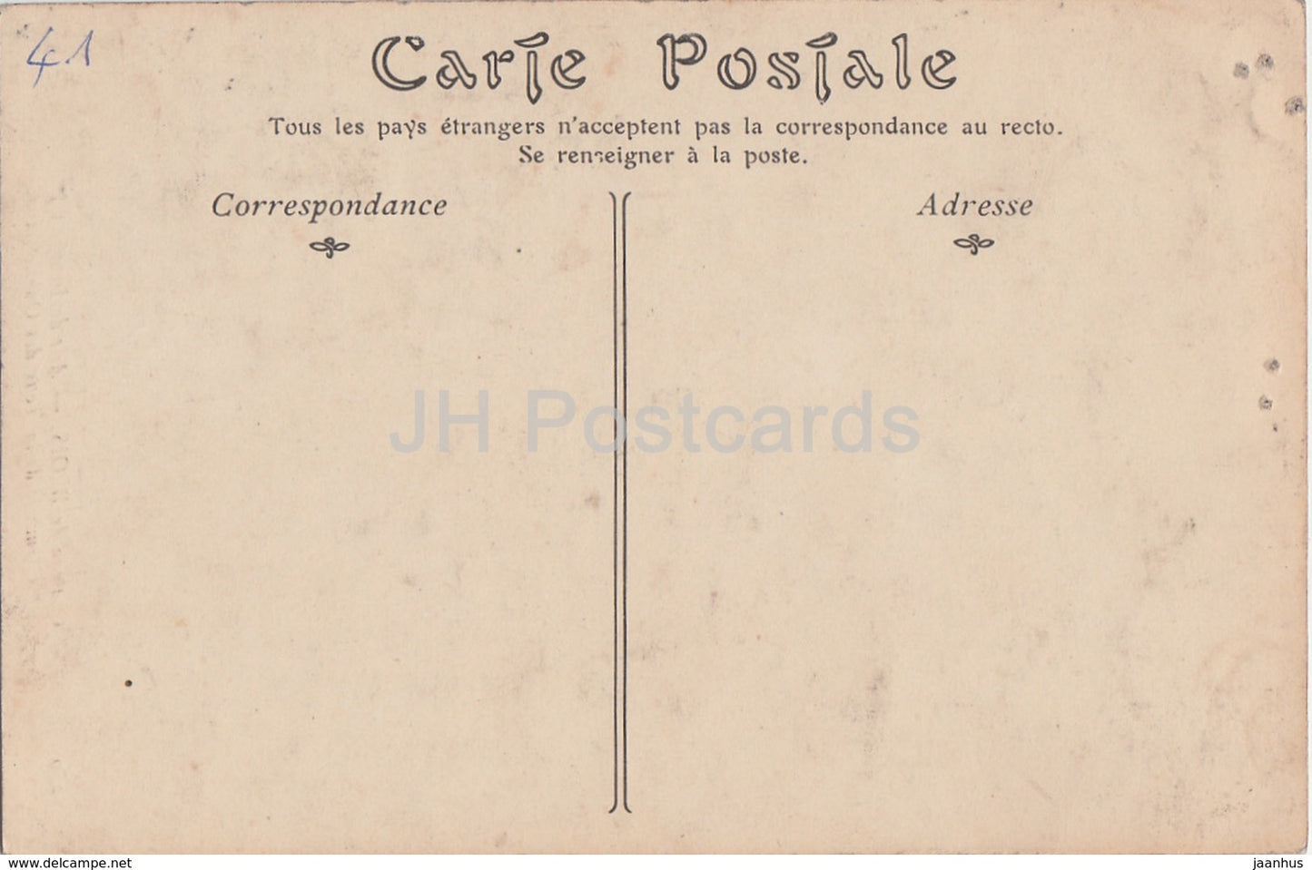 Chateau de Blois - Aile de Francois Ier - Cheminee de la Tour des Oubliettes - 280 - alte Postkarte - Frankreich - unbenutzt