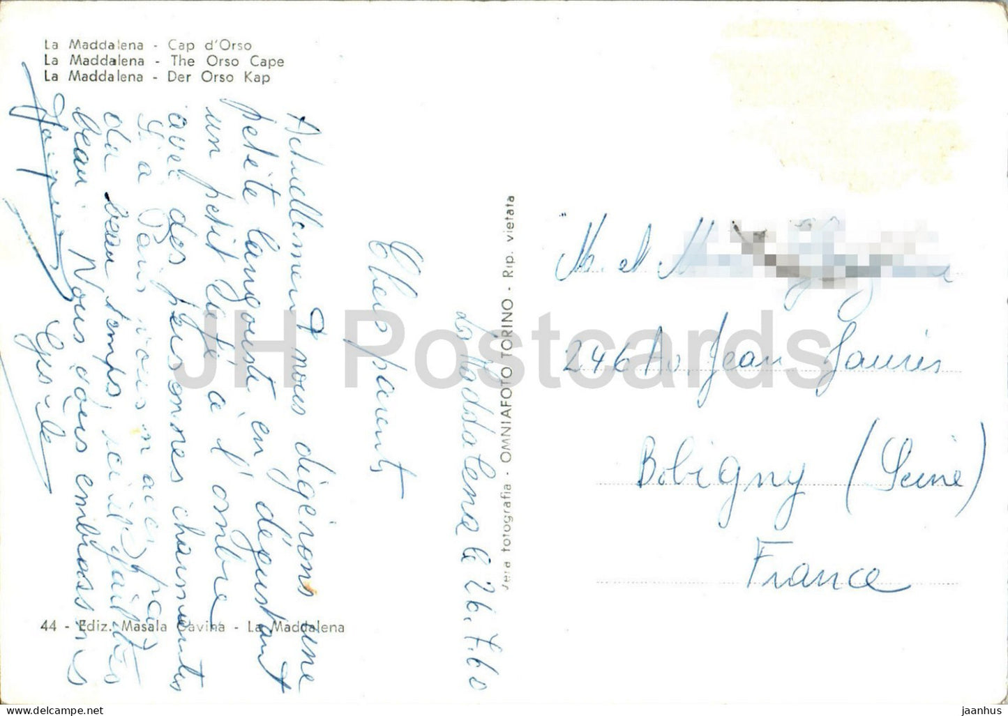 La Maddalena - Capo d'Orso - cap - 44 - 1960 - Italy - used