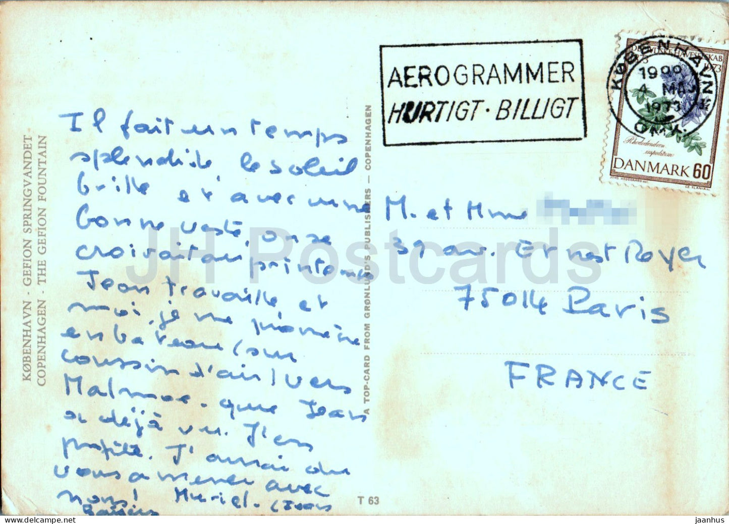 Copenhagen - Gefion Fountain - 63 - 1973 - Denmark - used