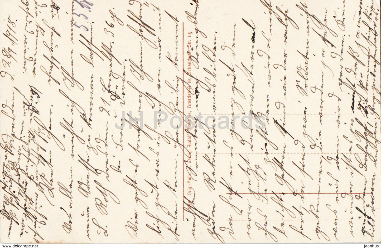 Loschwitz Dresden - Erste Berg Schwebebahn der Welt - old postcard - 1918 - Germany - used