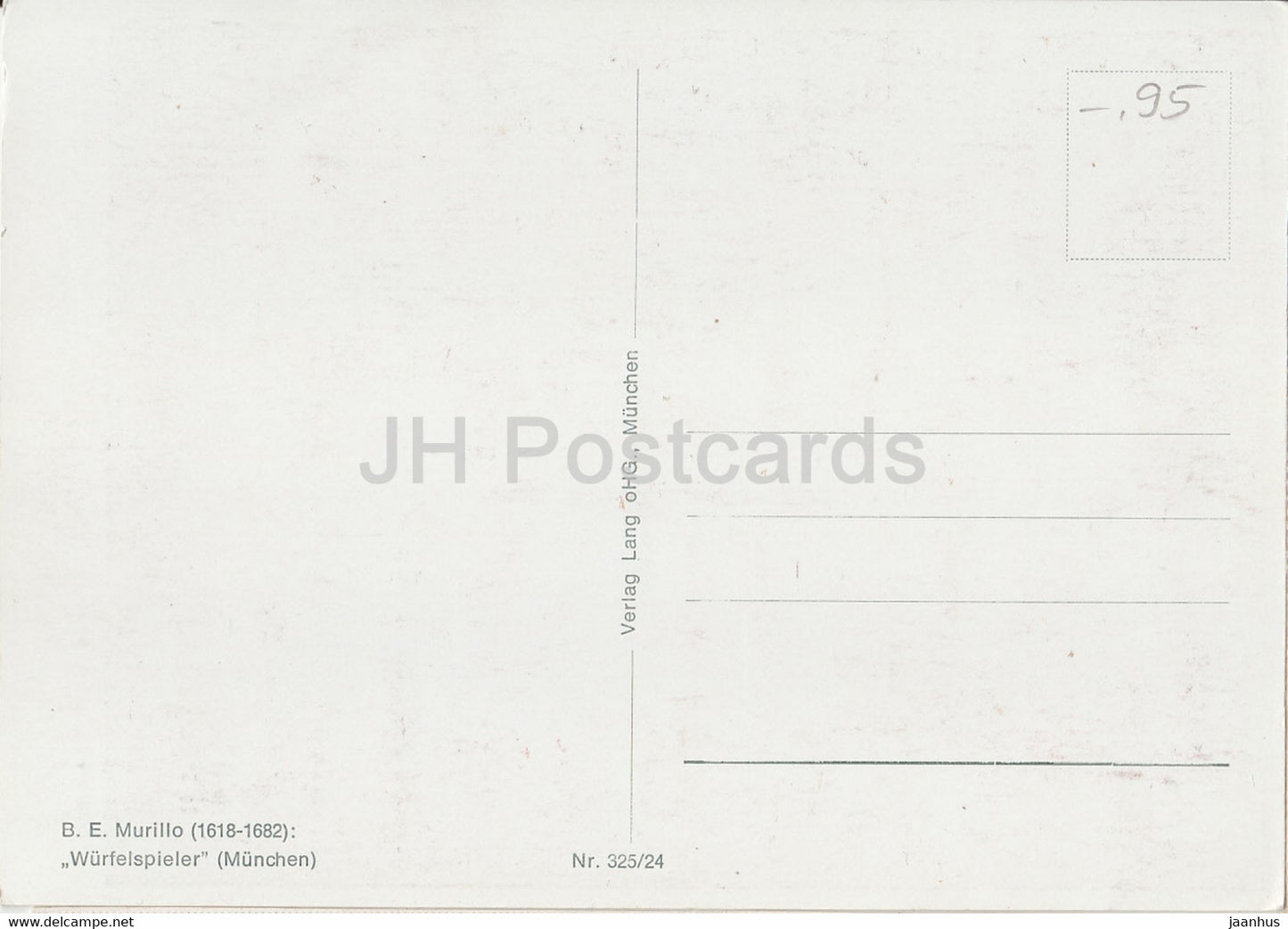 painting by B E Murillo - Wurfelspieler - children - dice player - game - Spanish art - Germany - unused