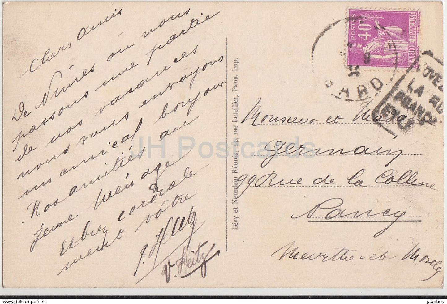 Nimes - Les Arenes - Cote Sud - 141 - 1934 - old postcard - France - used