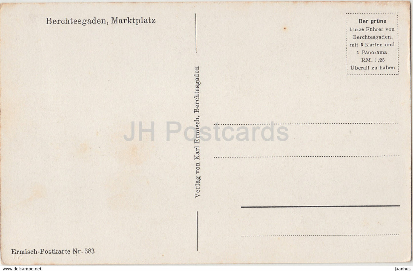 Berchtesgaden - Marktplatz - 383 - old postcard - Germany - unused