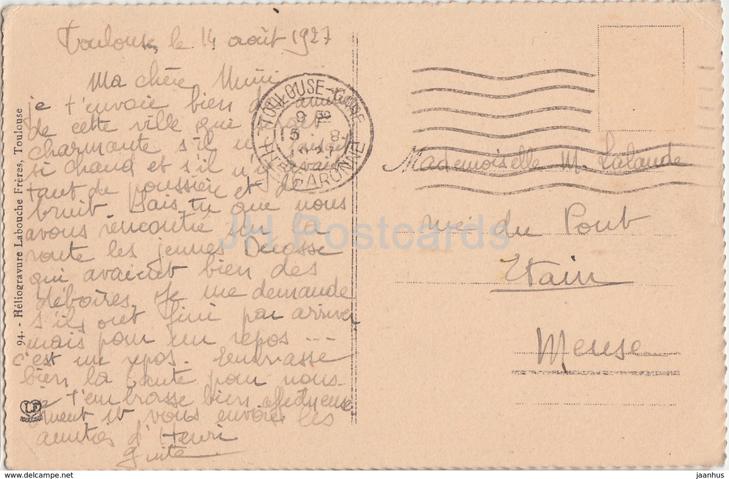 Toulouse - Basilique St Sernin - Facade Nord - cathedral - 17 - old postcard - 1927 - France - used