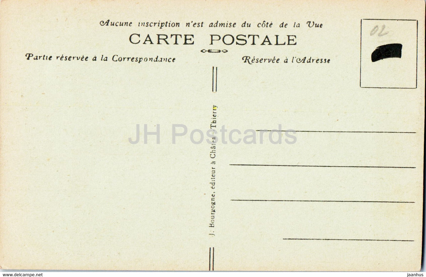 Laon - L'Hôtel de Ville - voiture ancienne - 9 - carte postale ancienne - France - inutilisée