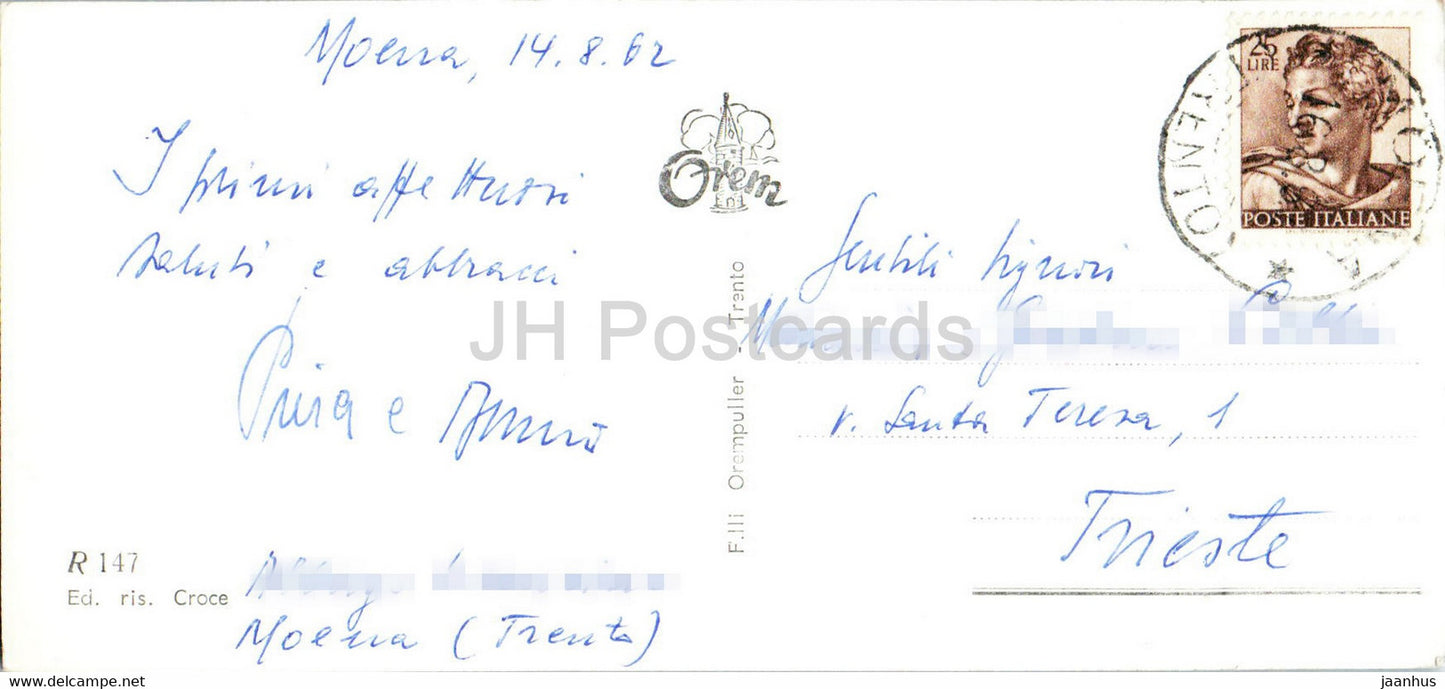 Moena - Dolomiti - Panorama - 1962 - Italy - used