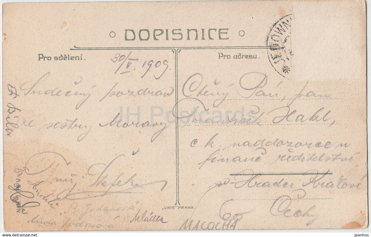 Moravsky Kras - Macocha s dolnim mustkem - alte Postkarte - 1909 - Tschechische Republik - gebraucht