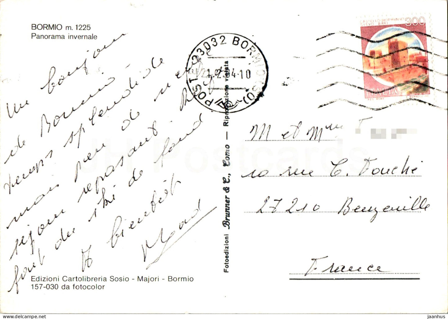 Bormio 1225 m - Panorama invernale - 285 - 1984 - Italy - used