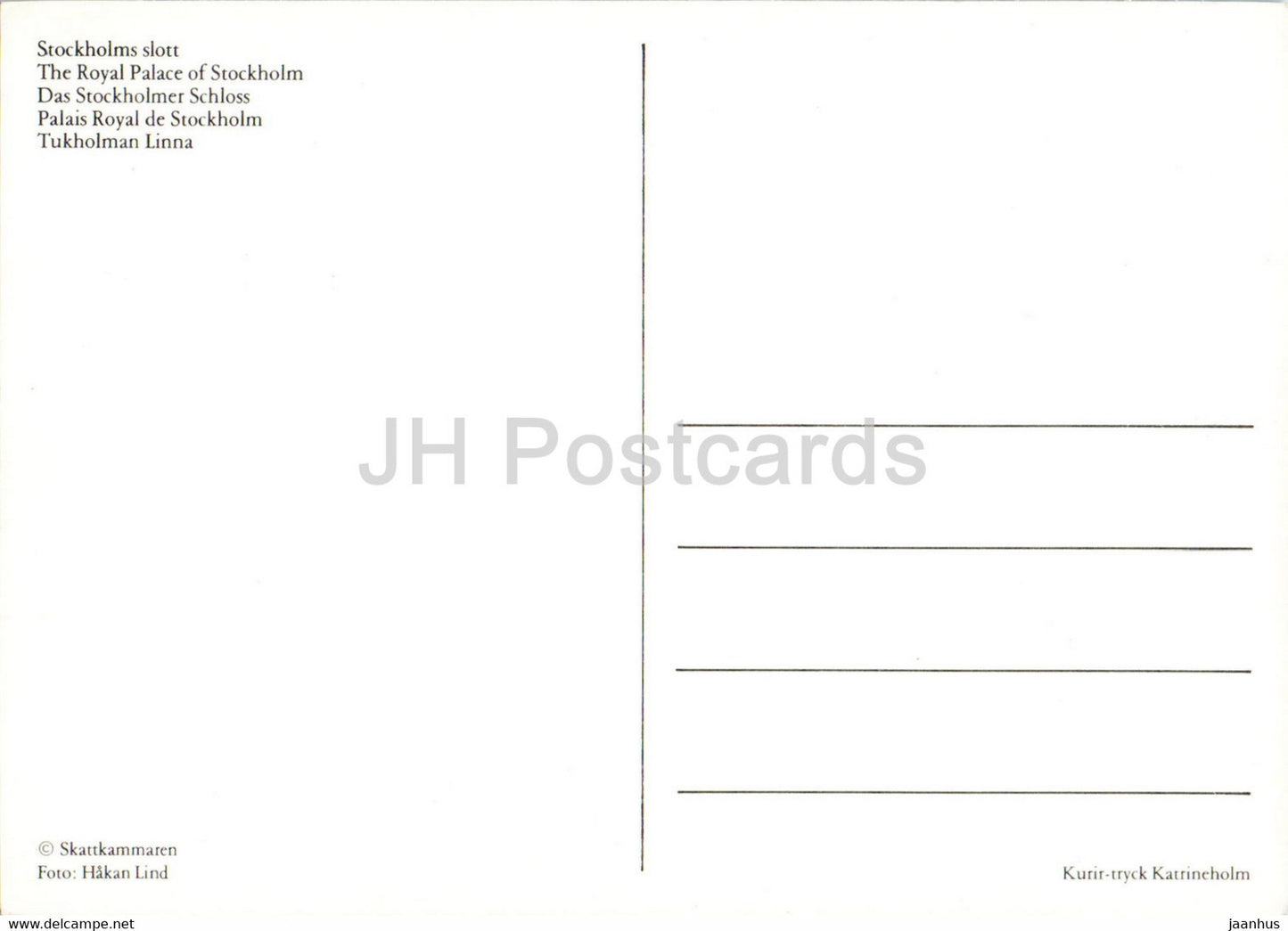 Stockholm - The Royal Palace of Stockholm - ship - boat - Sweden - unused