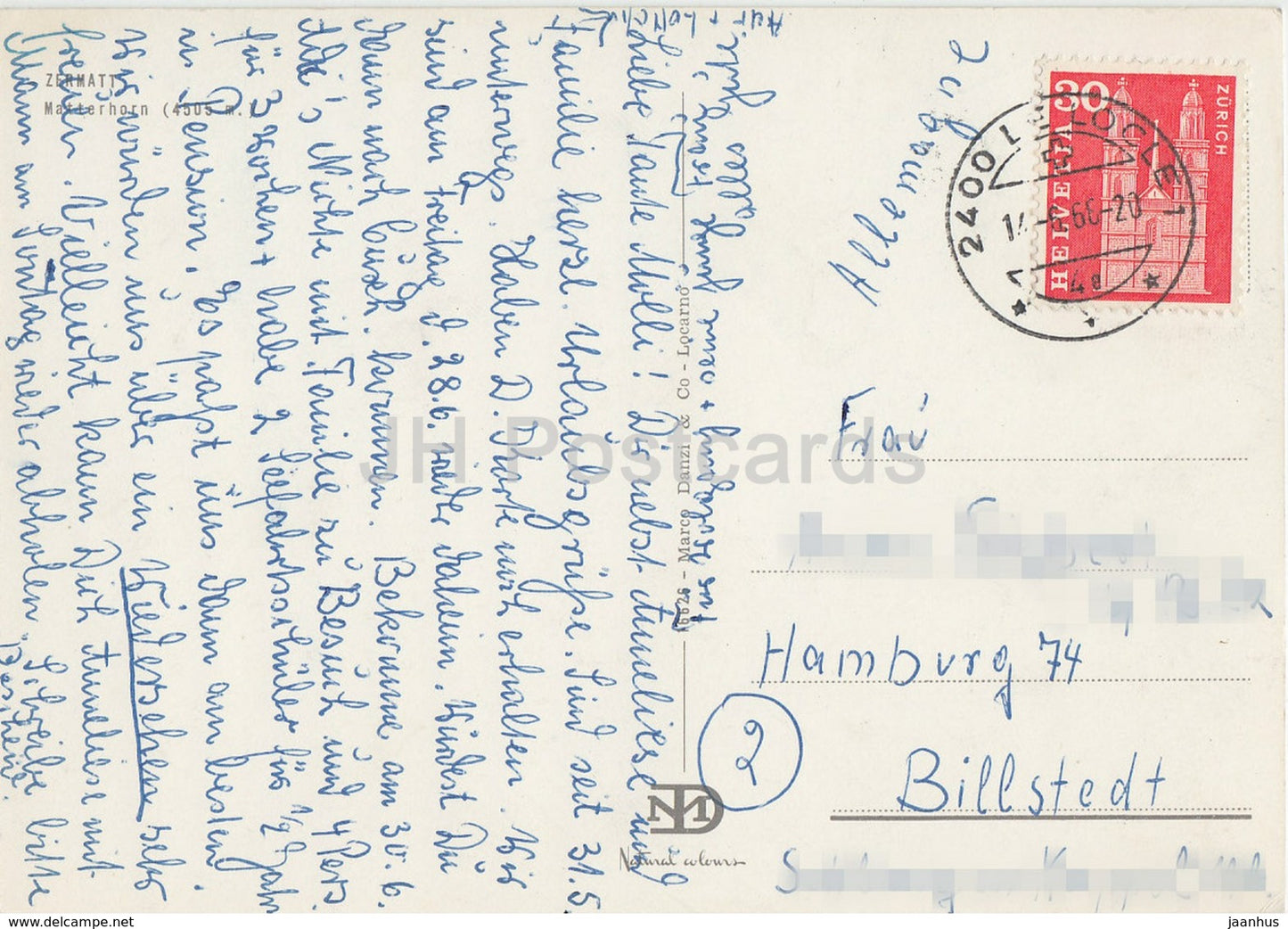 Zermatt - Matterhorn 4505 m - 1966 - Switzerland - used