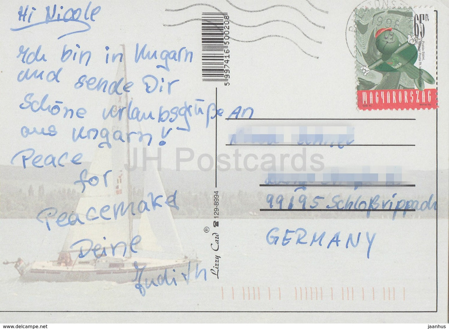 Balaton - ferry - horse - sailing boat - multiview - 1998 - Hungary - used